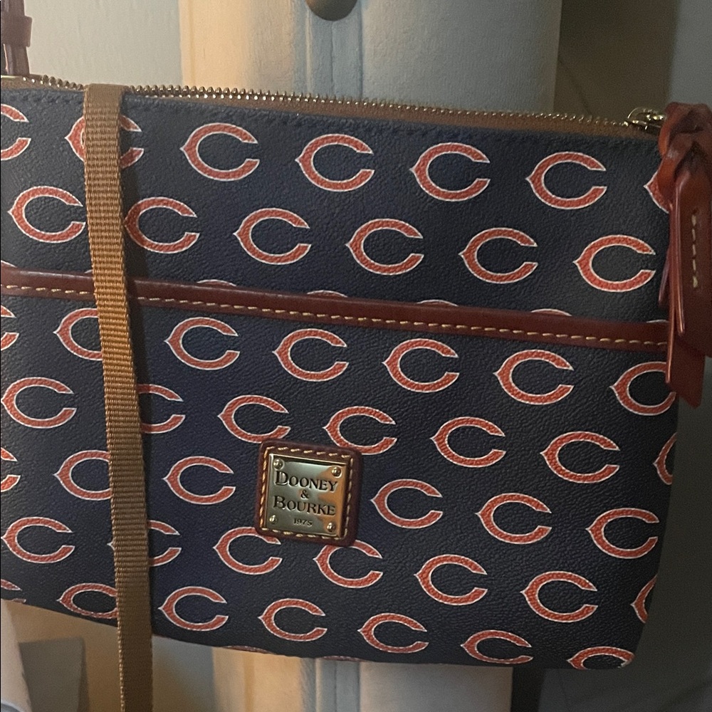 Dooney & Bourke Navy and Brown Crossbody Bag